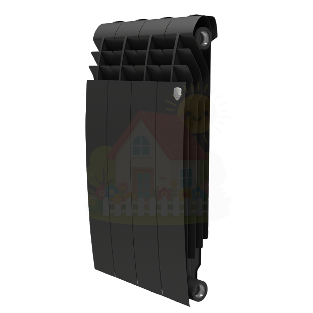 Инженерная сантехника Биметаллический радиатор Royal Thermo BiLiner 500 Noir Sable (4 секции) — детальное фото