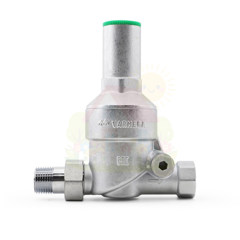 Инженерная сантехника Редуктор давления мембранный Varmega 1/2" PN25 с разъемным соединением ВР-НР резьба — детальное фото