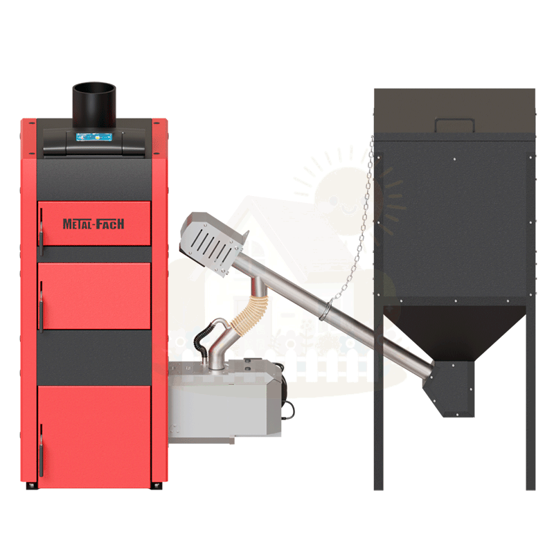 Инженерная сантехника Котел пеллетный Metal-Fach Smart Pellet 25 кВт с интернет модулем двухшнековая подача — детальное фото
