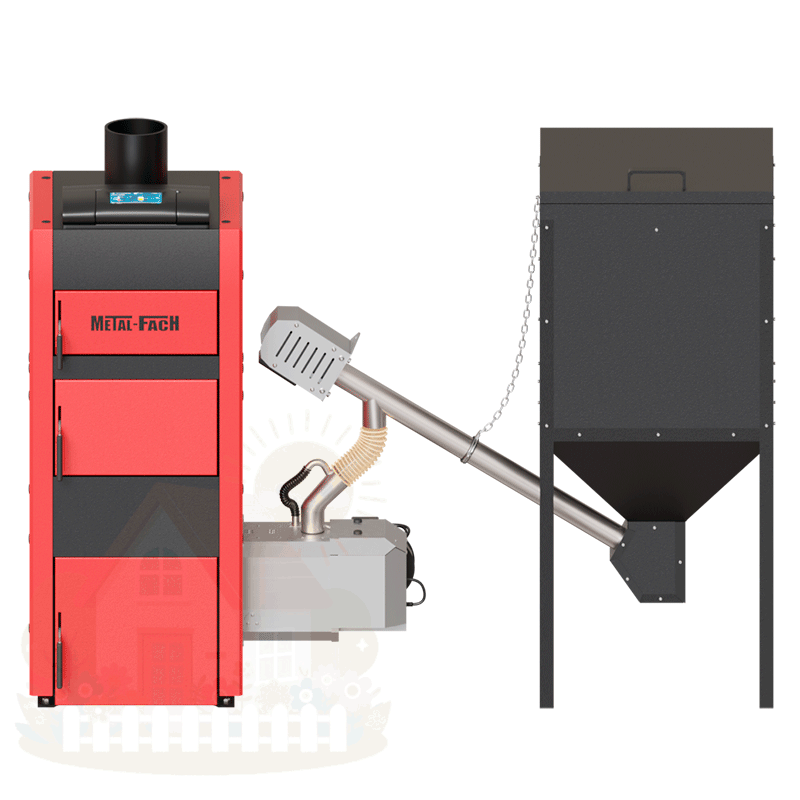 Купить Котел пеллетный Metal-Fach Smart Pellet 15 кВт с интернет модулем двухшнековая подача — фото товара в каталоге