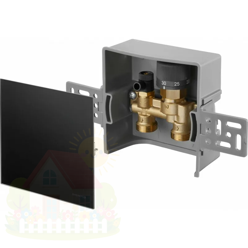 Купить Терморегулятор Unibox E RTL, RTL, глухая крышка, черное стекло 1022761 — фото товара в каталоге