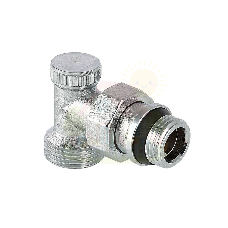 Инженерная сантехника Клапан настроечный угловой Valtec 1/2"x3/4" арт.VT.019.NER.04 с переходом на евроконус — детальное фото