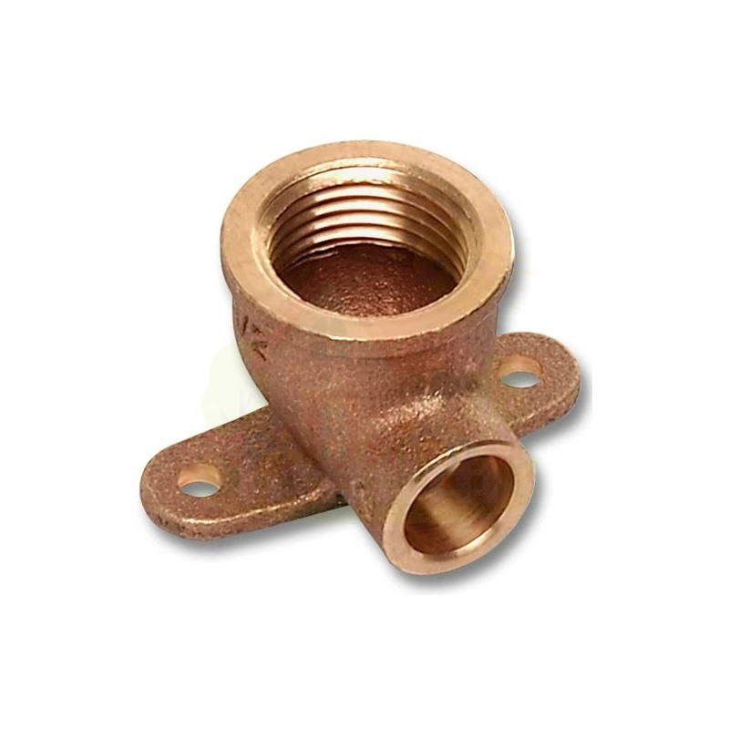 Инженерная сантехника Угол Sanha 15x3/4" бронзовый под пайку с креплением арт.144721534 — детальное фото