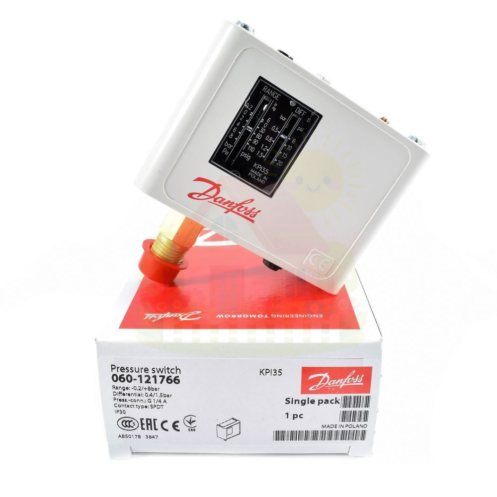 Инженерная сантехника Реле давления Danfoss KPI 35 0,2-8 бар 0,4-1,5 бар G¼  арт. DNF060-121766 — детальное фото