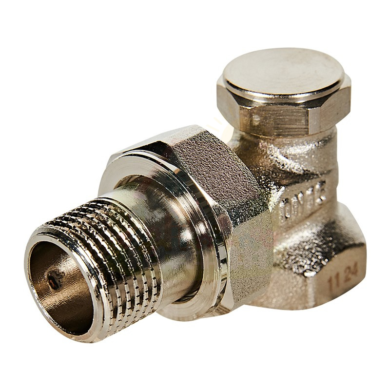 Инженерная сантехника Клапан запорно-балансировочный Rommer 1/2", угловой — детальное фото