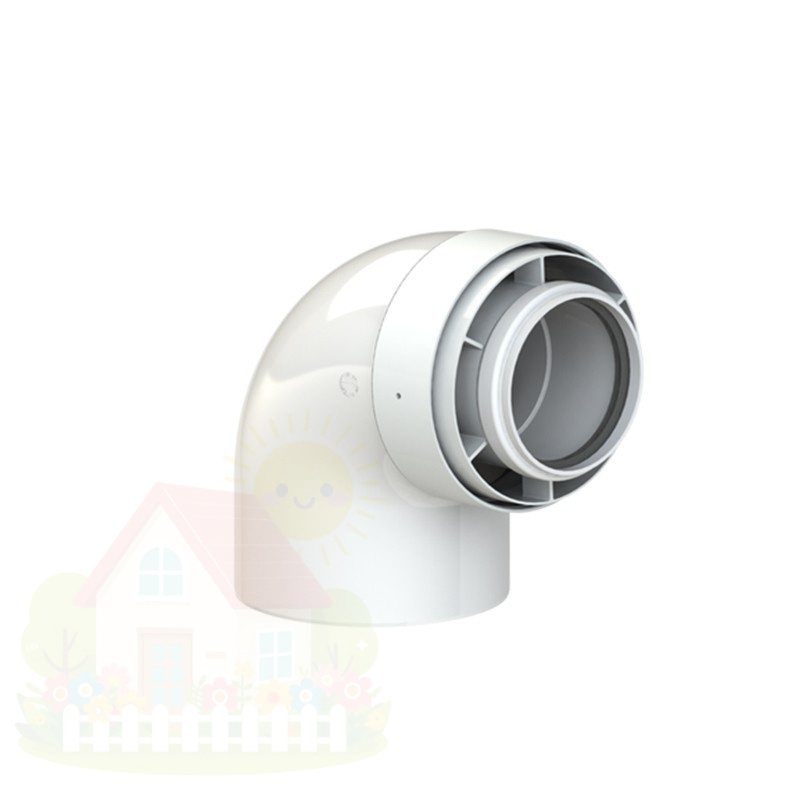 Купить Отвод 87° коаксиальный Cox Geelen D=100-150мм, (CoxDENS PP/Alu + Connect X7) — фото товара в каталоге
