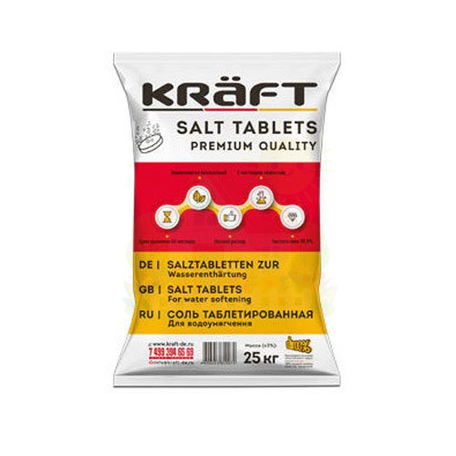 Инженерная сантехника Таблетированная соль для водоподготовки Kraft 25 кг — детальное фото