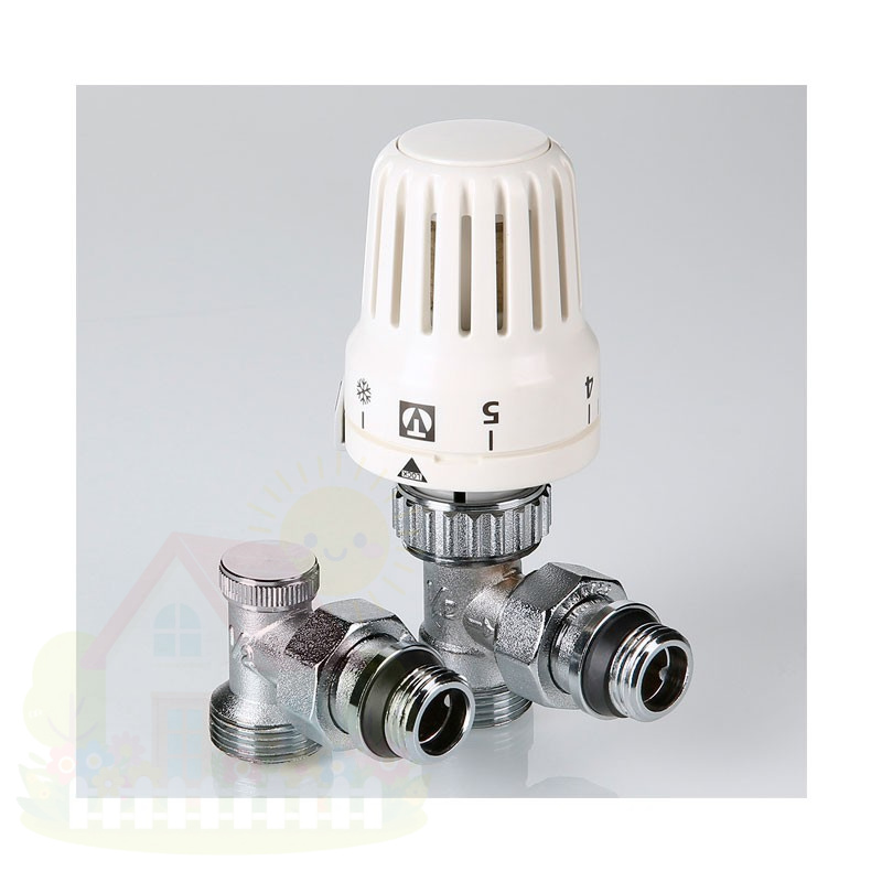 Купить Комплект терморегулирующий для радиатора Valtec 1/2"x3/4" арт.VT.045.NER.04 под евроконус — фото товара в каталоге
