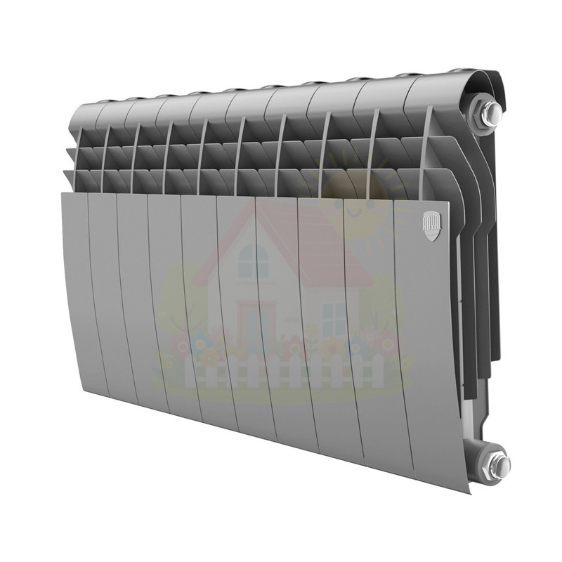 Инженерная сантехника Биметаллический радиатор Royal Thermo BiLiner 350 Silver Satin (10 секций) — детальное фото