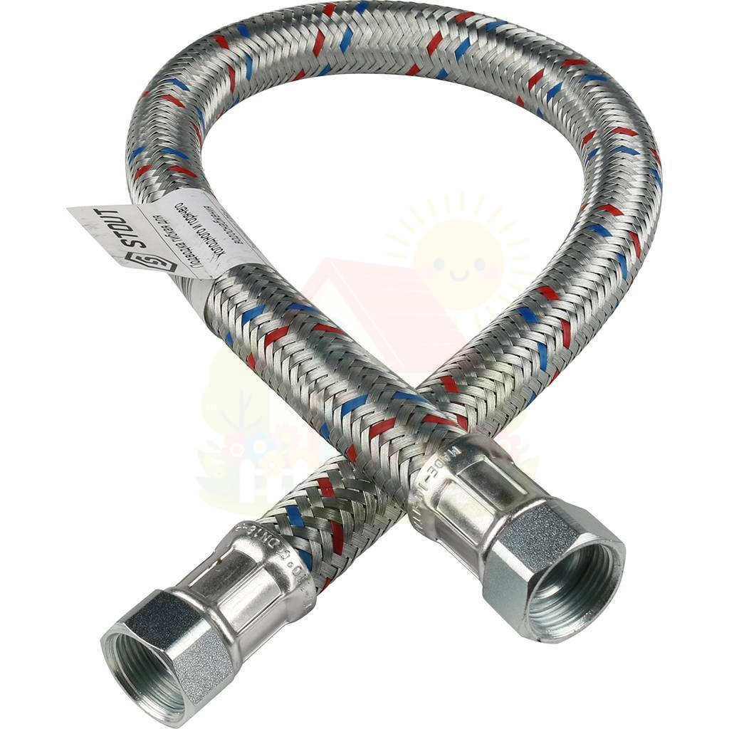 Инженерная сантехника Гибкая подводка для воды Stout ВР/ВР 3/4"х3/4" длина 1500 мм — детальное фото