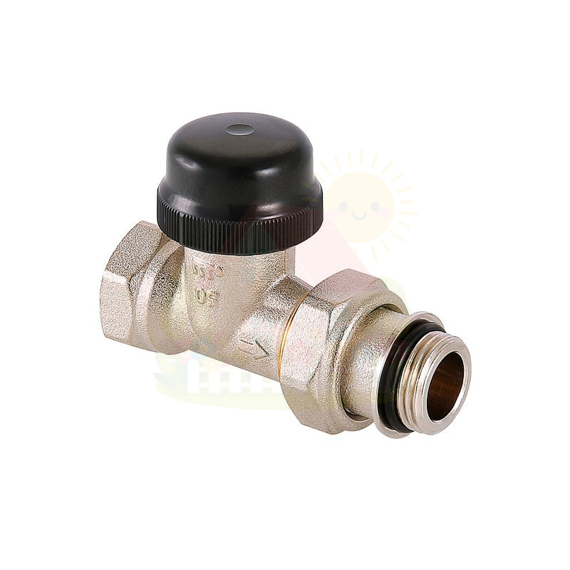 Инженерная сантехника Клапан радиаторный прямой Valtec 1/2" арт.VT.038.N.04 с преднастройкой — детальное фото