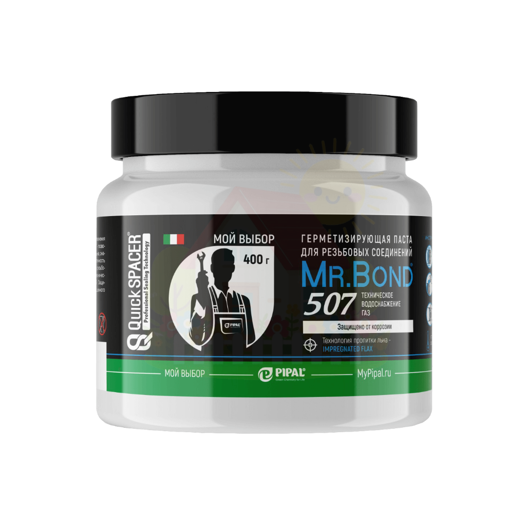Инженерная сантехника Пропитка для льна Pipal Quick Spacer Mr.Bond 507 400 гр — детальное фото