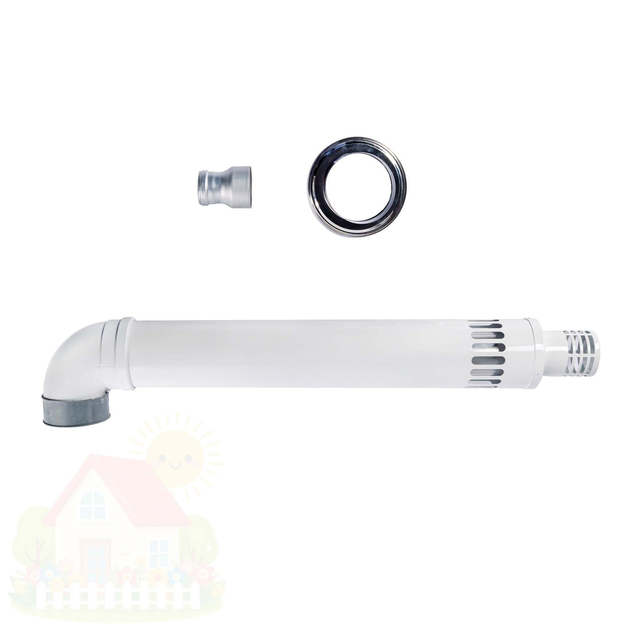 Купить Коаксиальный комплект дымохода Ø80/125 мм  для котла Kotitonttu Toivo T40,44,50 DK\OK\O. — фото товара в каталоге