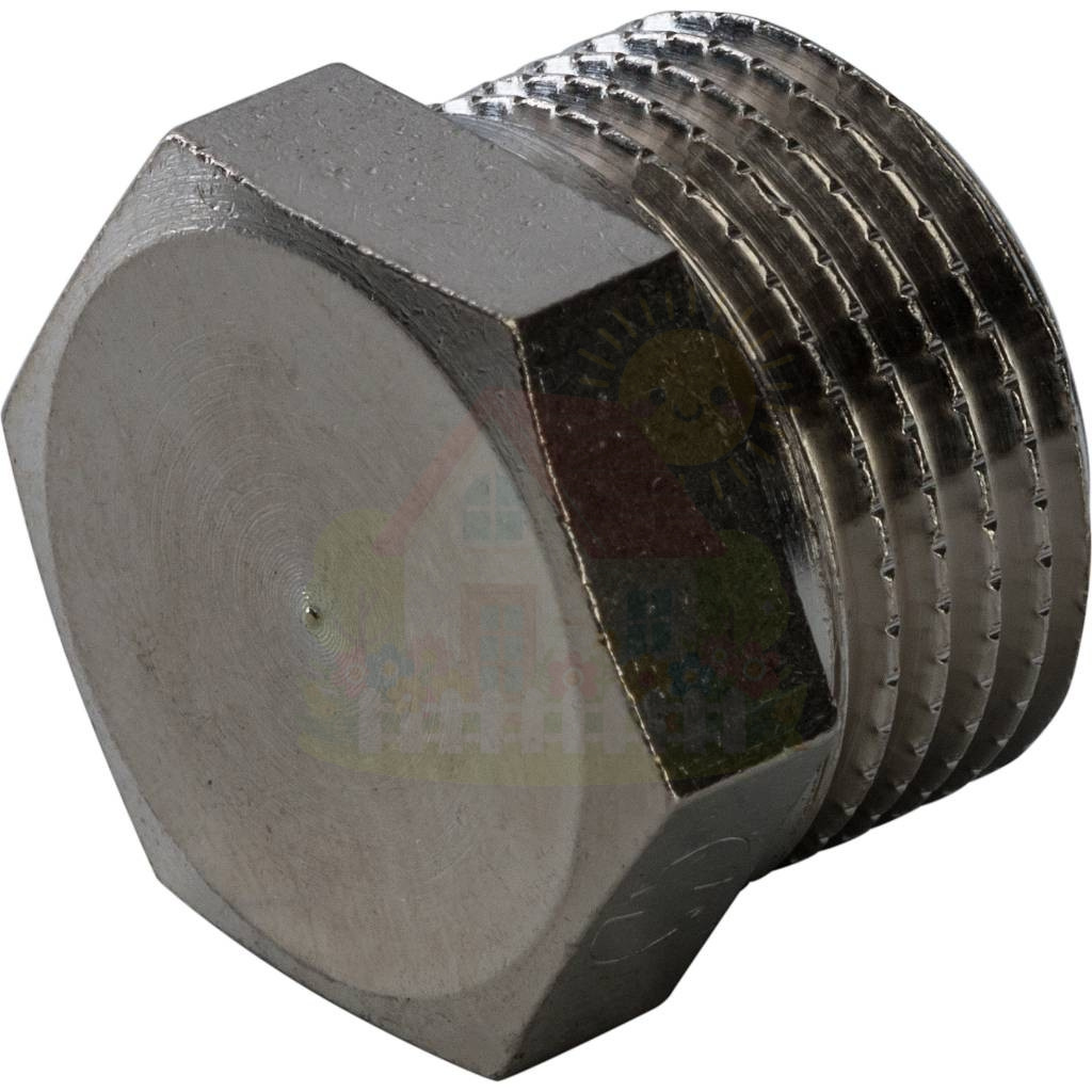 Инженерная сантехника Заглушка НР никелированная резьбовая 3/8" Stout — детальное фото