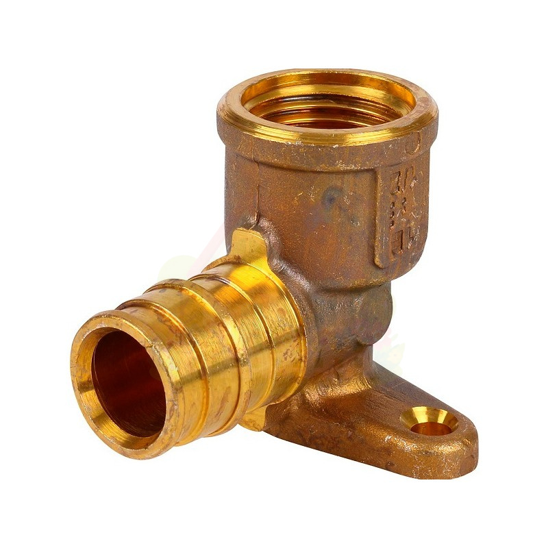 Инженерная сантехника Угольник настенный Uponor Smart Aqua QE 16 X RP 1/2" с креплением (АРТ. 1059820) — детальное фото