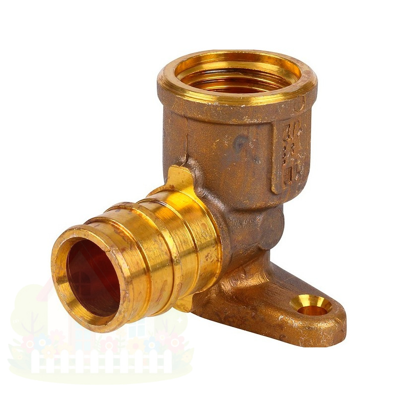 Купить Угольник настенный Uponor Smart Aqua QE 16 X RP 1/2" с креплением (АРТ. 1059820) — фото товара в каталоге