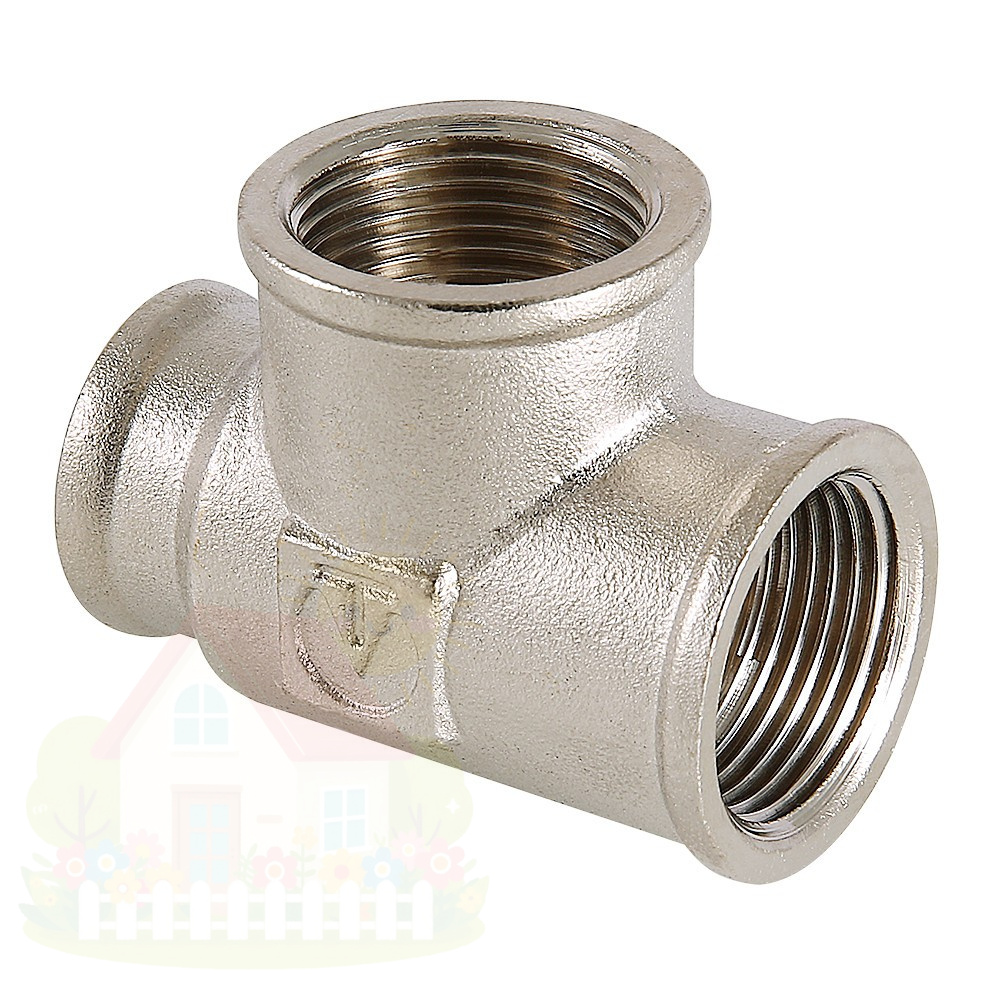 Купить Тройник переходной Valtec с ВР резьбой 3/4"x3/4"x1/2" мм арт.VTr.750.RN.050504 — фото товара в каталоге