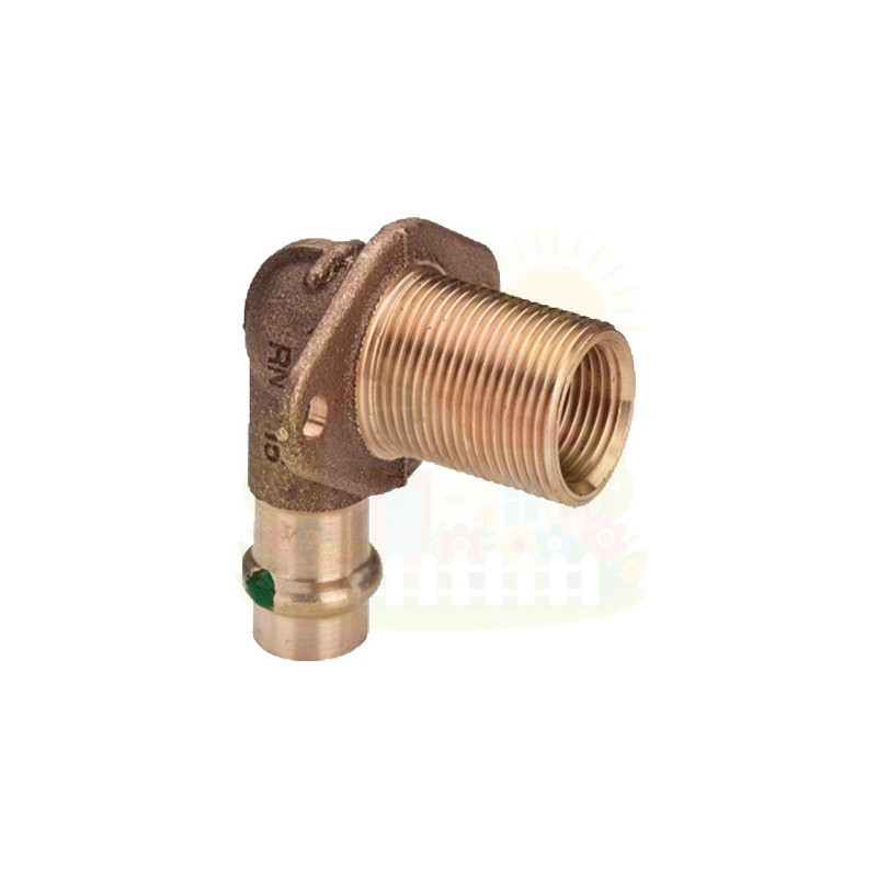 Инженерная сантехника Водорозетка бронза Viega Sanpress SC-Contur 15x1/2"25мм для прохода через стену (арт.279301) — детальное фото