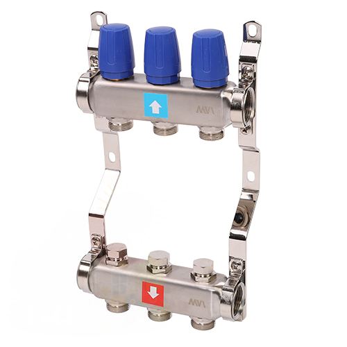 Купить Коллектор в сборе без расходомеров MVI 1"х3/4"ЕК 2 выхода — фото товара в каталоге