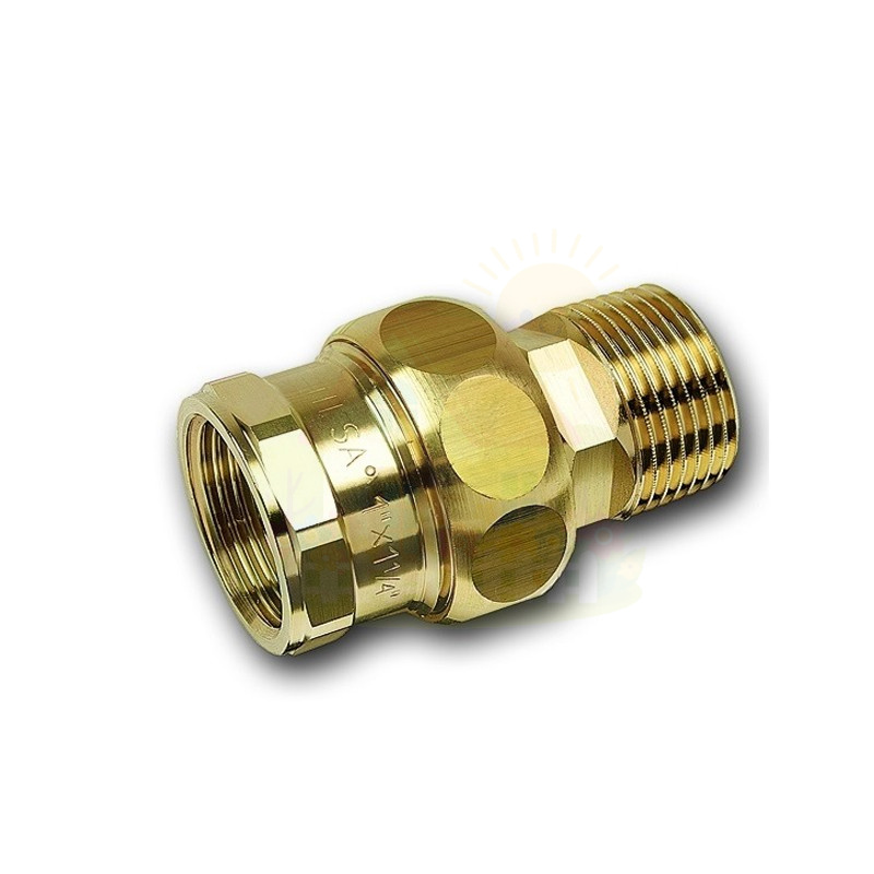 Инженерная сантехника Сгон бронзовый Sanha Purafit 2 1/2" с ВР/НР резьбой, 3341 арт.13341212 с плоским уплотнением — детальное фото