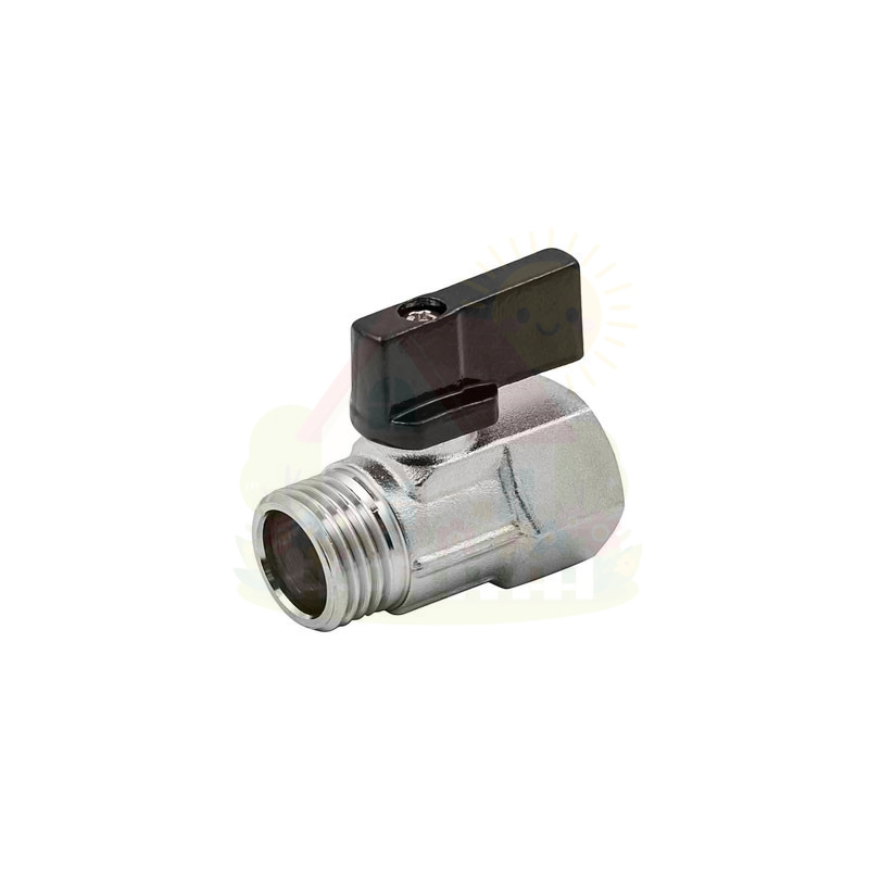 Инженерная сантехника Кран шаровой mini ELSEN прямой 1/2"x1/2" НВ ручка-бабочка — детальное фото