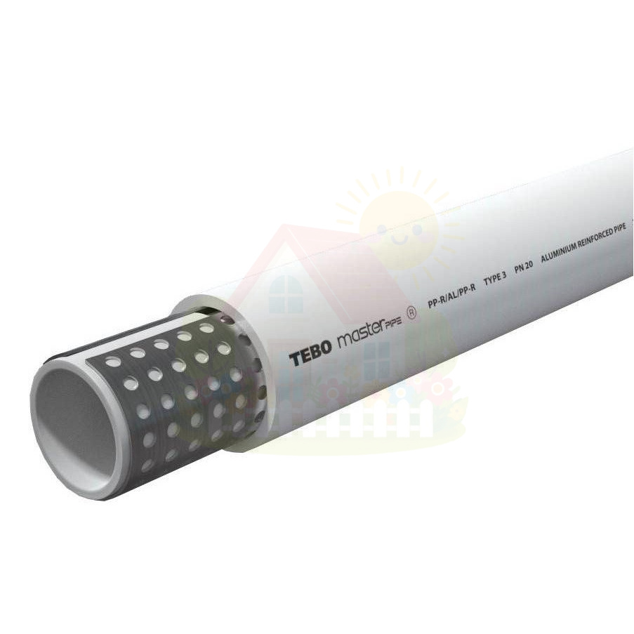 Инженерная сантехника Труба полипропиленовая  Tebo 32 х 5,4 PN 20 (армированная в центре алюминием) — детальное фото