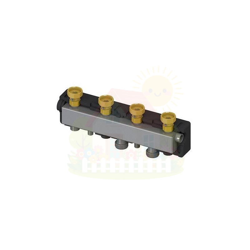 Инженерная сантехника Коллектор Elsen DN25 1 1/2" x 1 1/2" 5 контуров в теплоизоляции (арт.EWG25.05) — детальное фото