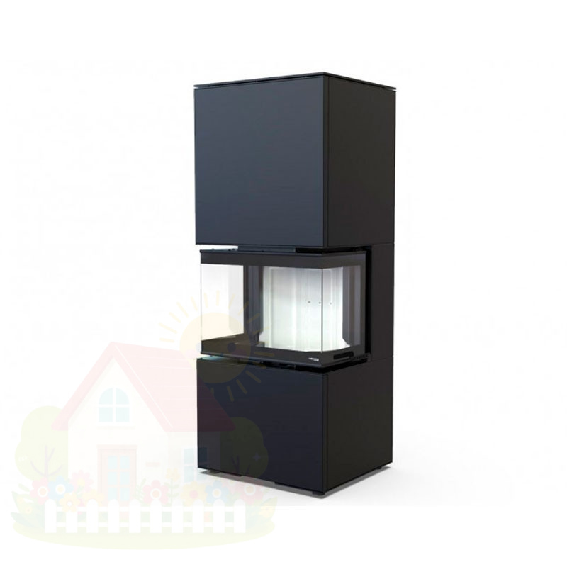 Купить Печь-камин Defro Home Intra XSM C VER Compact 1 8 кВт чёрная сталь — фото товара в каталоге