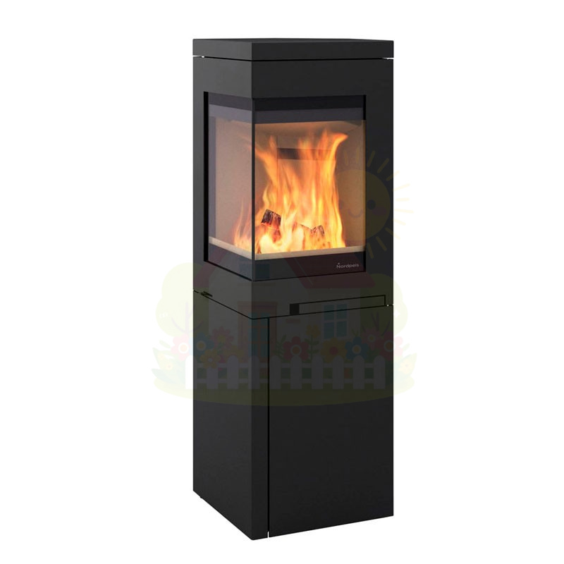 Инженерная сантехника Печь-камин Nordpeis Quadro 1 6 кВт — детальное фото