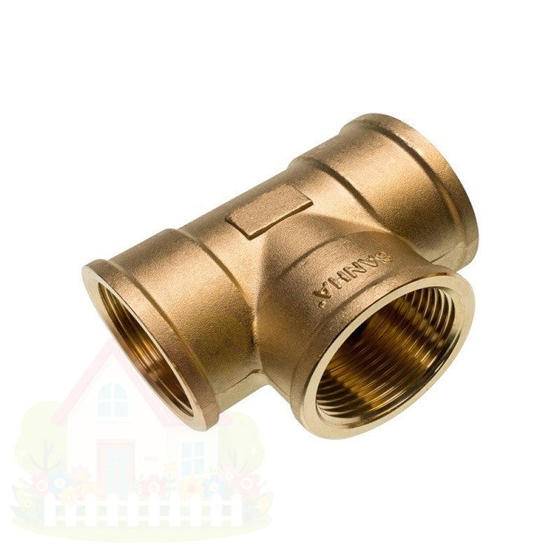Купить Тройник равнопроходной бронзовый Sanha Purafit 1/2" с ВР резьбой, 3130 арт.1313012 — фото товара в каталоге