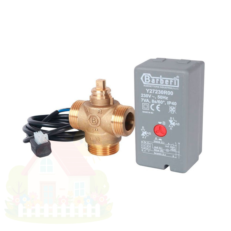 Купить Клапан 3-х ходовой с сервоприводом 230В Stout SVM-0070-300125 НР 1" — фото товара в каталоге