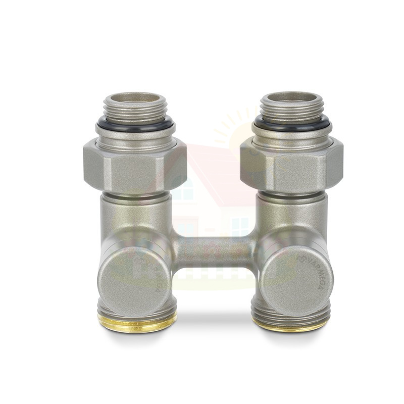 Инженерная сантехника Узел нижнего подключения прямой Varmega 1/2"х3/4"EK, цвет серый — детальное фото