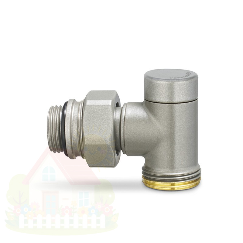 Купить Узел нижнего подключения угловой, одинарный Varmega 1/2"х3/4"EK, цвет серый — фото товара в каталоге