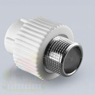 Купить Муфта комбинированная нар.резьба Tebo D25 x 1/2" — фото товара в каталоге