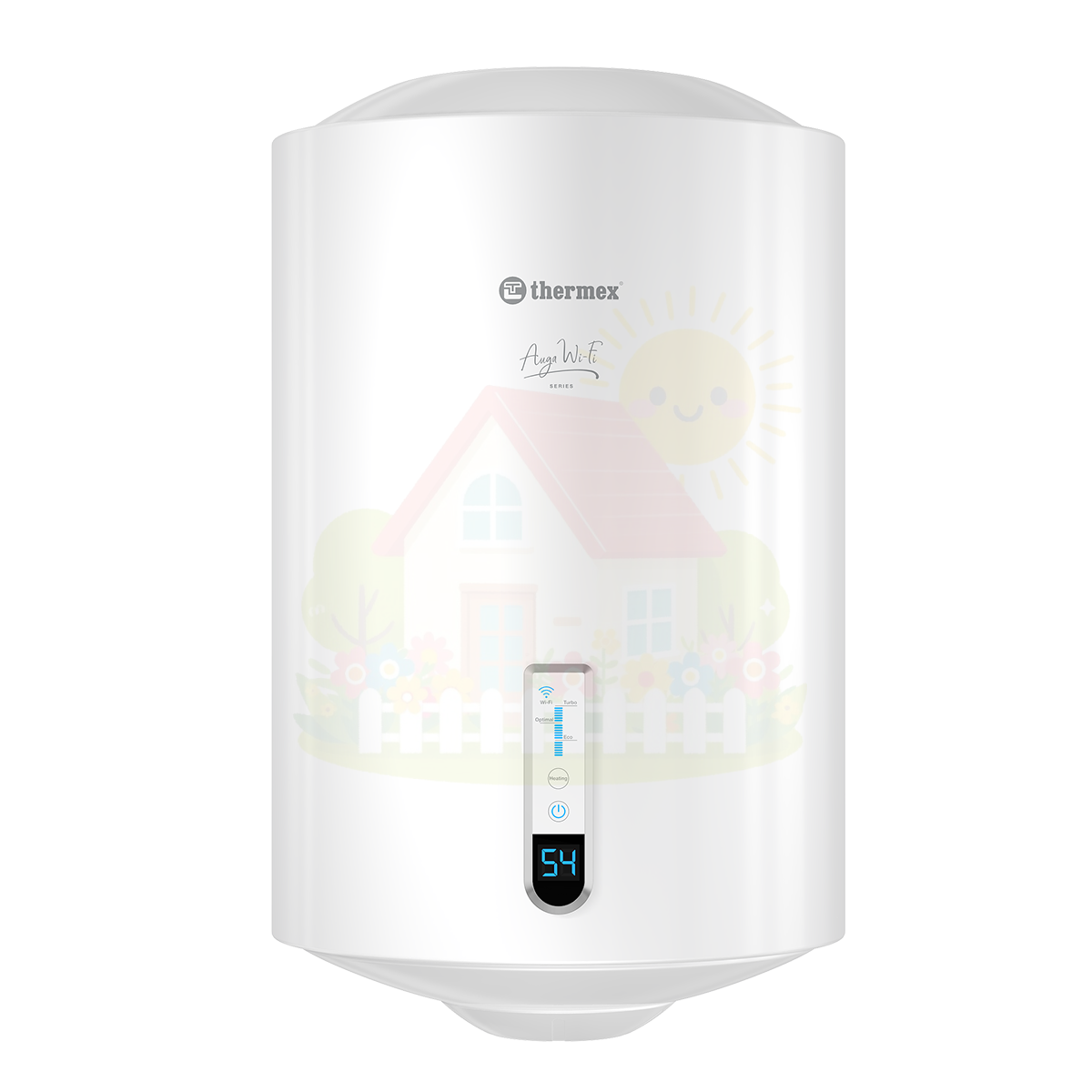 Инженерная сантехника Накопительный водонагреватель Thermex Auga V Slim Wi-Fi 80 — детальное фото