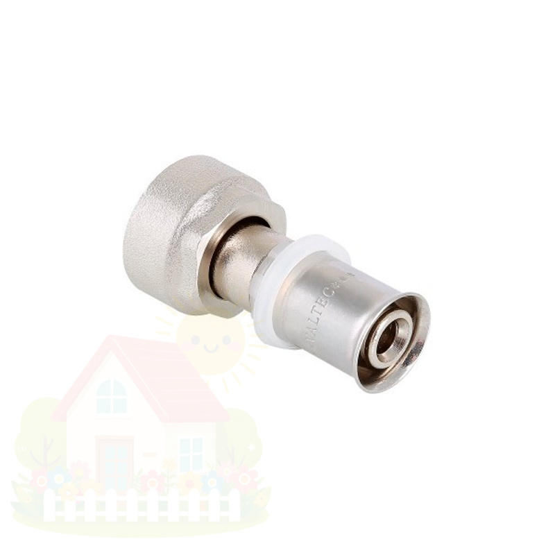 Купить Пресс соединение с накидной гайкой 16 (2,0) x 3/4" Valtec (арт.VTC.712.NE.1605) — фото товара в каталоге