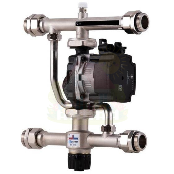 Инженерная сантехника Насосно-смесительный узел Stout с насосом Grundfos UPSO 25-65 130 арт. SDG-0120-007001 — детальное фото