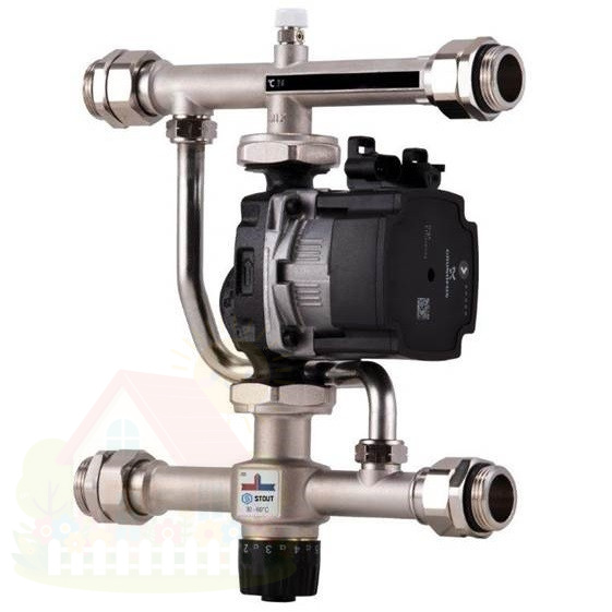 Купить Насосно-смесительный узел Stout с насосом Grundfos UPSO 25-65 130 арт. SDG-0120-007001 — фото товара в каталоге