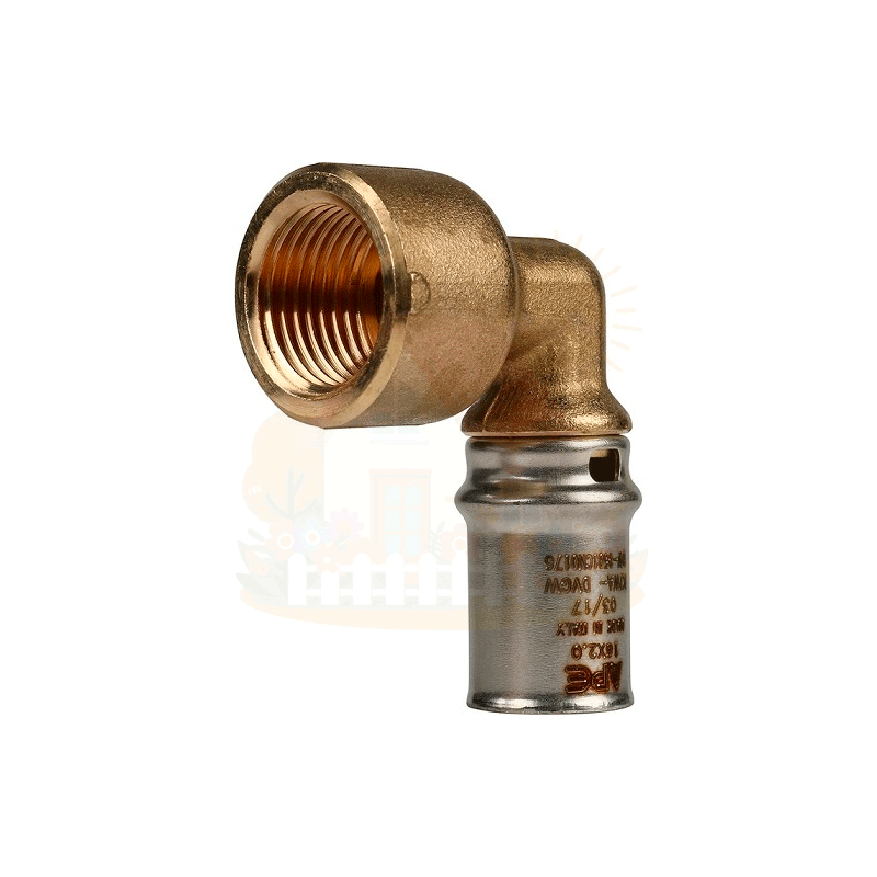 Инженерная сантехника Пресс угольник Stout 20x1/2" с ВР резьбой (арт.SFP-0010-001220 ) — детальное фото