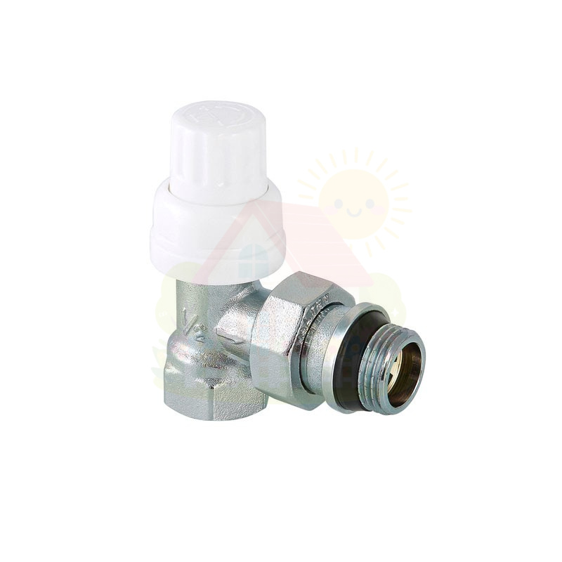 Инженерная сантехника Клапан радиаторный угловой Valtec 1/2" арт.VT.031.NR.04 с доп.уплотнением — детальное фото