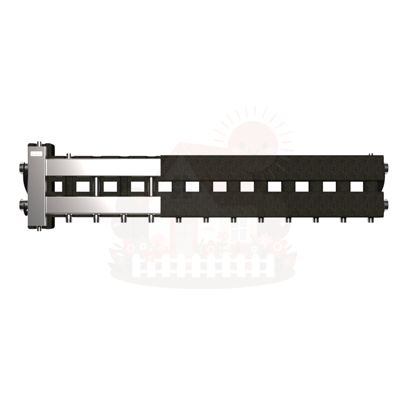 Инженерная сантехника Коллектор нержавеющий Gidruss BMSS-80-7D EPP до 80 кВт 1 1/4"-1" 7 контуров EPP термоизоляция — детальное фото