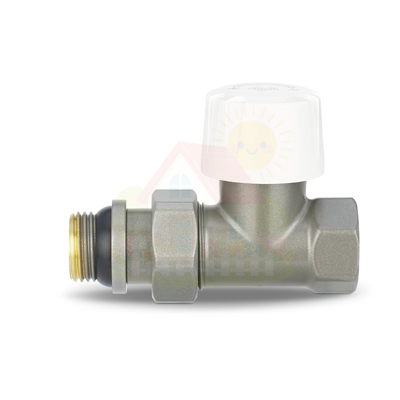 Инженерная сантехника Клапан радиаторный прямой Varmega 1/2" резьба ВР/НР, цвет серый — детальное фото