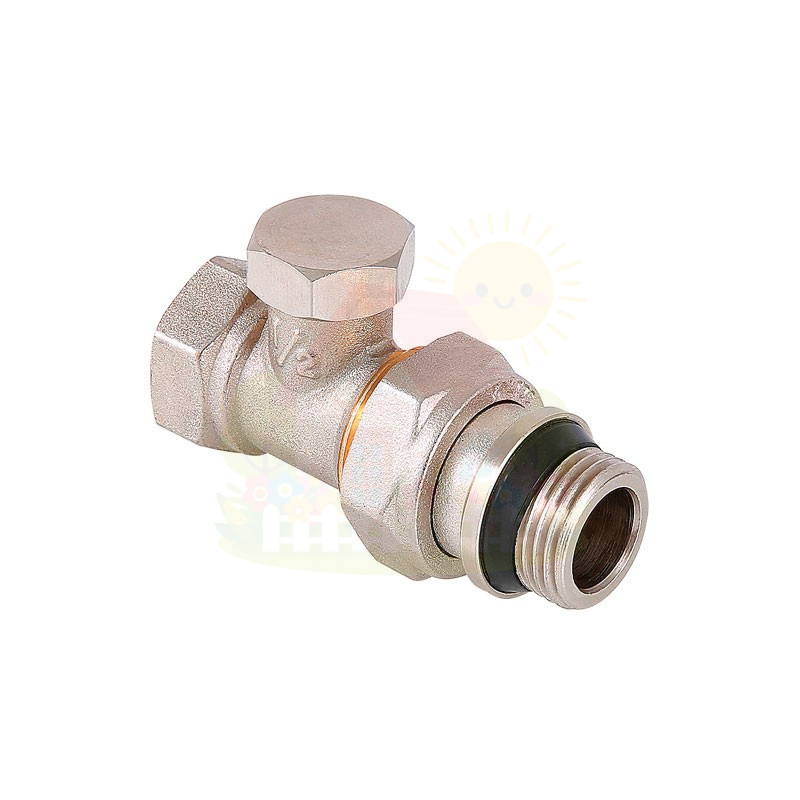 Инженерная сантехника Клапан настроечный прямой Valtec 1/2" арт.VT.020.NR.04 с доп.уплотнением — детальное фото