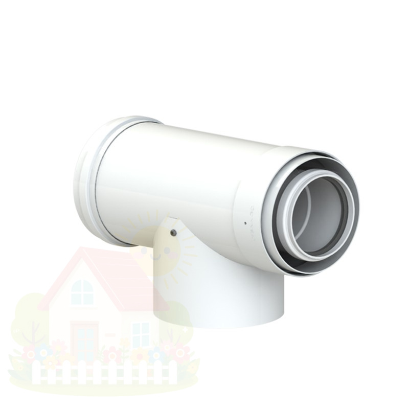 Купить Тройник 87° коаксиальный с ревизией Cox Geelen D=100/150мм (CoxDENS PP/Alu + Connect X7) — фото товара в каталоге