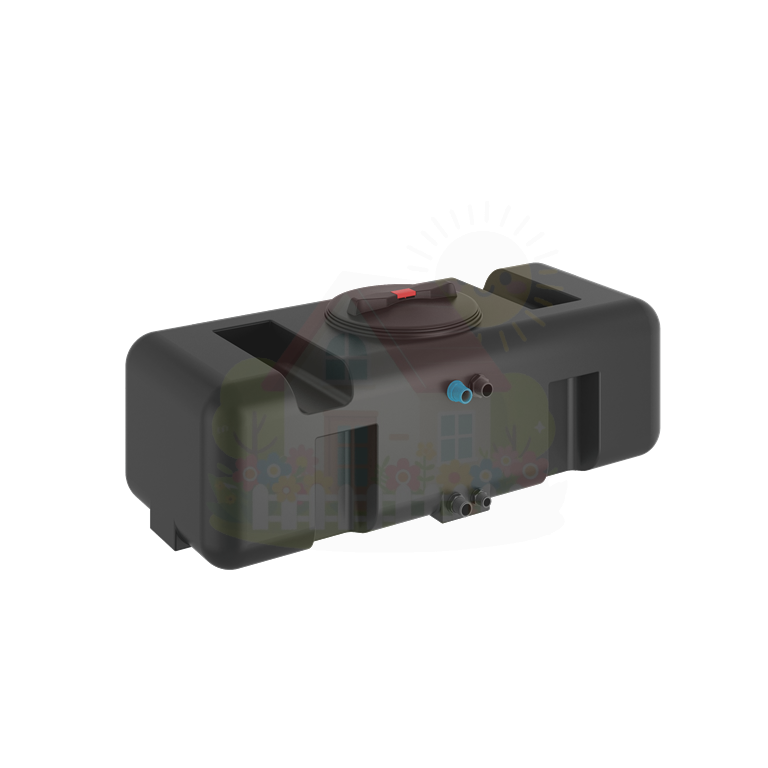 Инженерная сантехника Бак для воды прямоугольный ATQ 200 черный Aquatech без поплавка — детальное фото