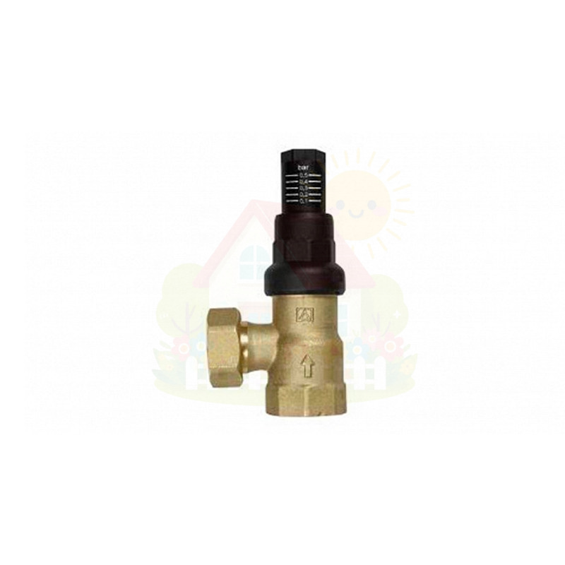 Инженерная сантехника Перепускной клапан угловой Afriso DU 20 3/4"х3/4" НГ 6 бар (арт.42379) — детальное фото