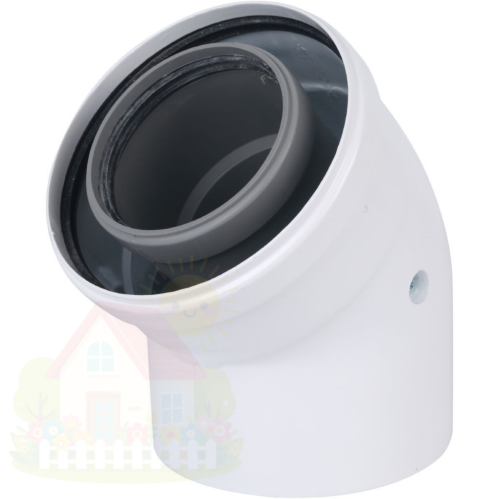 Купить Коаксиальный отвод Baxi полипропиленовый 45 , диам. 110/160 мм, HT арт. KUG71413351- — фото товара в каталоге