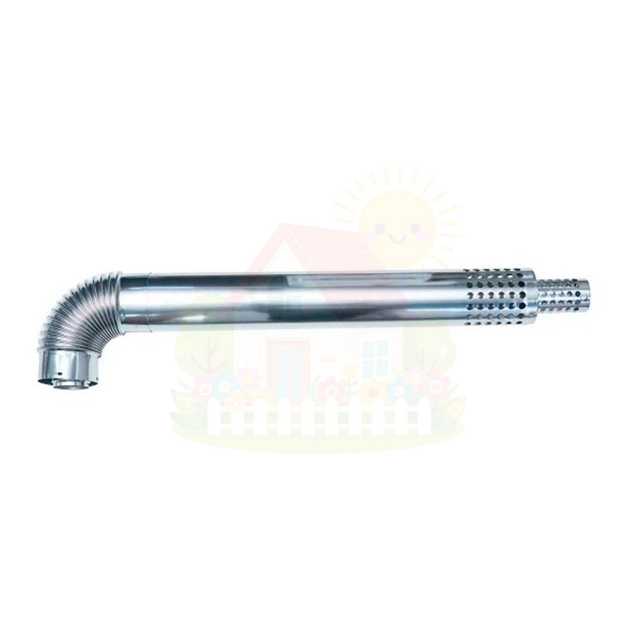 Инженерная сантехника Дымоход стальной HUBERT 80/120 L-800mm для котлов 50DC — детальное фото