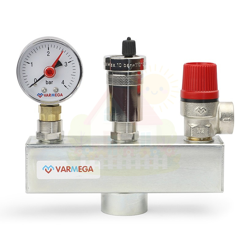 Инженерная сантехника Группа безопасности котла Varmega 1" 3Бар, сталь, до 100 кВт — детальное фото
