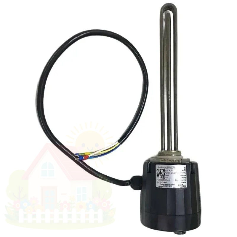 Купить ТЭН электрический Rispa Profi 3 кВт 220/380В 1 1/2" 335мм нержавеющий с терморегулятором — фото товара в каталоге